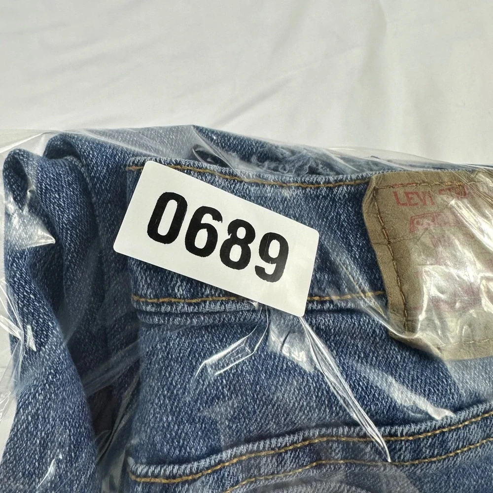 Levis 512 Slim Stretch Blue Jeans Fringe Hem High Rise Women's Size 12‎